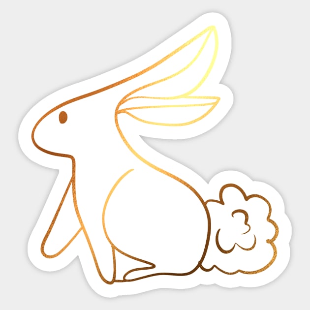 Bunny Pattern Sticker by darklightlantern@gmail.com